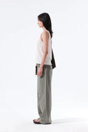 STUD POINT COLOR DENIM PANTS IN KHAKI