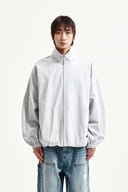 BACK LOGO HIGH NECK JUMPER IN LIGHT GRAY image 11