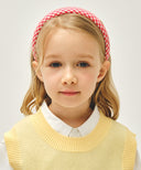 KIDS W CIRCLE LOGO HAIR BAND IN RED