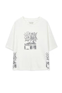 VINTAGE GRAFFITI ARTWORK TOP IN WHITE image 1