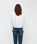W MICRO CLASSIC LOGO COTTON SHIRT IN IVORY
