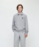 SMALL CLASSIC LOGO HALF ZIPUP SWEATSHIRT IN HEATHER GREY