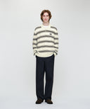 SMALL CLASSIC LOGO MULTI STRIPE POLO KNIT 象牙白
