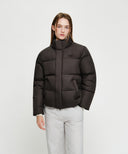 CLASSIC LOGO BASIC DOWN JACKET IN DARK BROWN