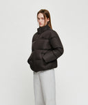 CLASSIC LOGO BASIC DOWN JACKET IN DARK BROWN