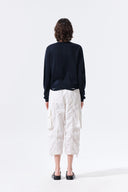 STRING DETAIL KNIT CARDIGAN IN DARK NAVY image 8