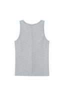 SMALL LOGO PINTUCK SLEEVELESS TOP FOR MEN IN GRAY image 2