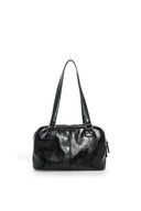DOUBLE POCKET BRICK SHOULDER BAG IN BLACK image 3