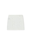 MESH LOGO WRAP MINI SKIRT IN WHITE image 10