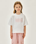 KIDS W BALLET CLASSIC LOGO SEMI CROP TEE IN WHITE image 12