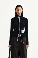 HANDCRAFT SLIM FIT CARDIGAN IN BLACK image 5