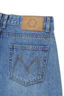 STITCH POINT DENIM SHORTS IN BLUE image 5