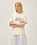W CLASSIC LOGO TEE IN CREAM