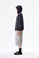 RAW CUT APPLIQUE SWEATSHIRT IN CHARCOAL GREY
