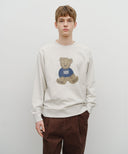 DOODLE BEAR SWEATSHIRT IN OATMEAL image 1