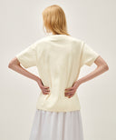W CLASSIC LOGO TEE IN CREAM