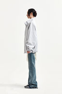 BACK LOGO HIGH NECK JUMPER IN LIGHT GRAY image 7