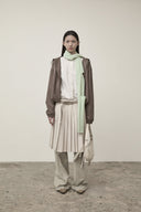 FAUX LEATHER HOODY CROP JUMPER IN BROWN image 6