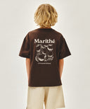 KIDS BACK GRAPHIC OVERSIZED TEE IN BROWN image 12