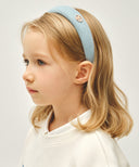 KIDS W CIRCLE LOGO HAIR BAND IN BLUE