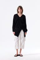 MESH LOGO WRAP MINI SKIRT IN BLACK image 8