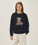 DOODLE BEAR SWEATSHIRT IN NAVY image 11