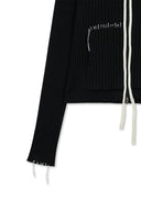 HANDCRAFT SLIM FIT CARDIGAN IN BLACK image 4