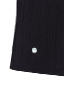 LAYERED BUTTON HALTER NECK TOP IN BLACK image 16