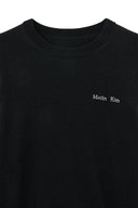 CASHMERE BLENDED ROUND KNIT PULLOVER IN BLACK image 18