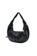 TWIST HANDLE SMALL HOBO BAG IN BLACK image 2