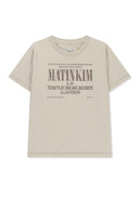 LETTERING GRAFFITI CREASE TOP IN BEIGE image 1