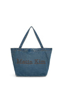 MATIN STITCH DENIM SHOULDER BAG IN BLUE image 1