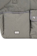 POCKET UTILITY NYLON BIG SHOULDER BAG IN KHAKI image 3
