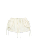 STRAP DETAIL BALLON SKIRT IN IVORY image 1