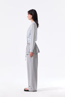 BACK LOGO SHEER CARDIGAN FOR WOMEN IN LIGHT BLUE image 7