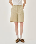 W BERMUDA HALF PANTS IN BEIGE image 12