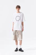 MATIN KIM CIRCLE LOGO TOP FOR MEN IN WHITE image 8