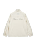 BACK LOGO HIGH NECK JUMPER IN CREAM image 15