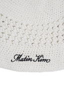 CROCHET COTTON BUCKET HAT IN WHITE image 3