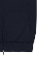BACK LOGO JERSEY HOOD VEST IN NAVY image 16
