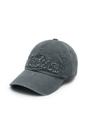 ROUGH CUT APPLIQUE BALL CAP IN GRAY image 2