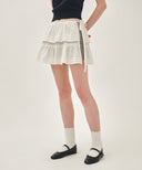 W LAYERED RUFFLE SKIRT IN WHITE image 11