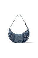 MATIN WASHED DENIM MINI HOBO BAG IN BLUE image 2