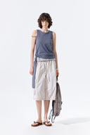 HEM TIE DETAIL SLEEVELESS TOP IN CHARCOAL GREY image 10