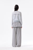 BACK LOGO SHEER CARDIGAN FOR WOMEN IN LIGHT BLUE image 19