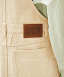 W DENIM OVERALL MIDI SKRT IN ECRU