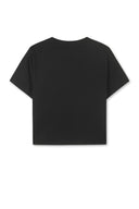 MATIN KIM LOGO CUTTED CROP TOP IN BLACK image 8