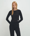 W BASIC CROP LONG SLEEVE IN WHITE image 11