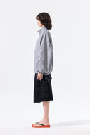 MATIN KIM LOGO COATING JUMPER IN DARK GRAY image 7