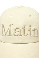 MATIN LOGO WASHED BALL CAP IN LIGHT BEIGE image 11